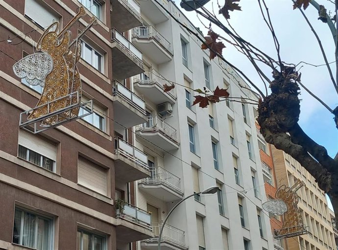 Iluminación navideña 2025 en Avenida Portugal de Logroño