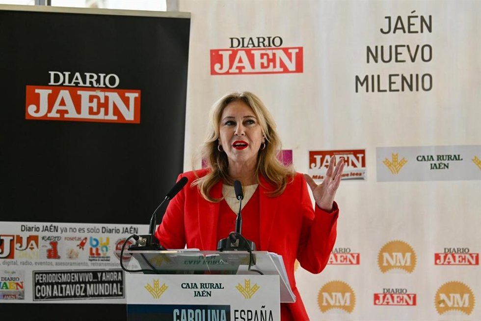 Carolina España durante su intervención