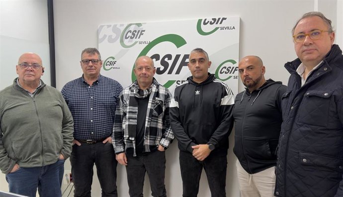 Responsables del área de Seguridad Privada de CSIF en Sevilla y Andalucía.