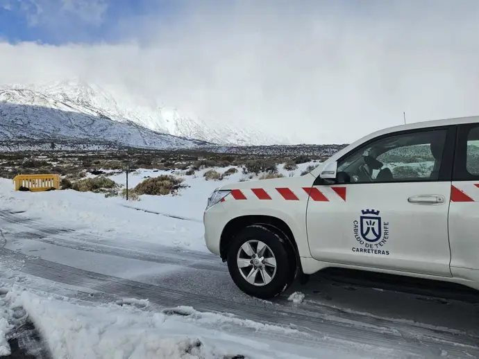 Nevada en el Parque Nacional del Teide