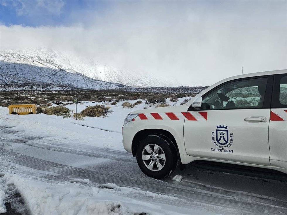 Nevada en el Parque Nacional del Teide