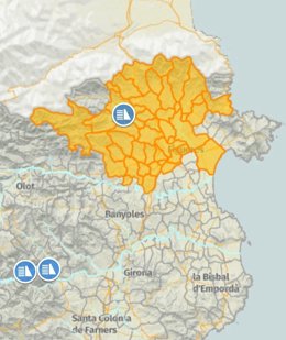 Aviso en el Alt Empordà (Girona) por posibilidad de crecidas de ríos