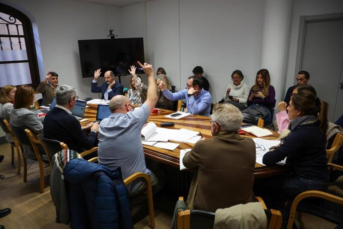 Comisión de presupuestos en el Ayuntamiento de Toledo.