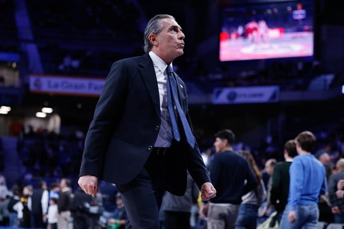 El entrenador del Real Madrid, Sergio Scariolo.