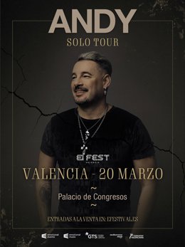 Andy presentarà el seu nou projecte en solitari en el Palau de Congressos de València