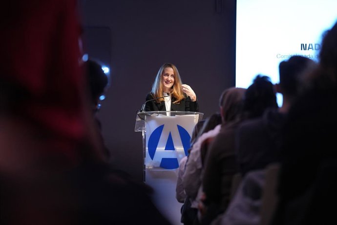 La comissionada de Promoció Econòmica, Comerç i Restauració de l'Ajuntament de Barcelona, Nadia Quevedo, en la clausura dels Projectes Singulars 2025