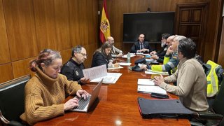 Junta Local de Seguridad del Ayuntamiento de León celebrada este lunes, que ha estado presidida por el alcalde de León, José Antonio Diez y el subdelegado de Gobierno, Héctor Alaiz Moretón.
