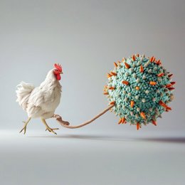 Gallina y virus de la Influenza Aviar
