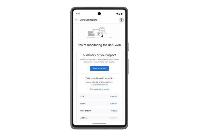 Archivo - Serivicio de Google para monitorizar la dark web.