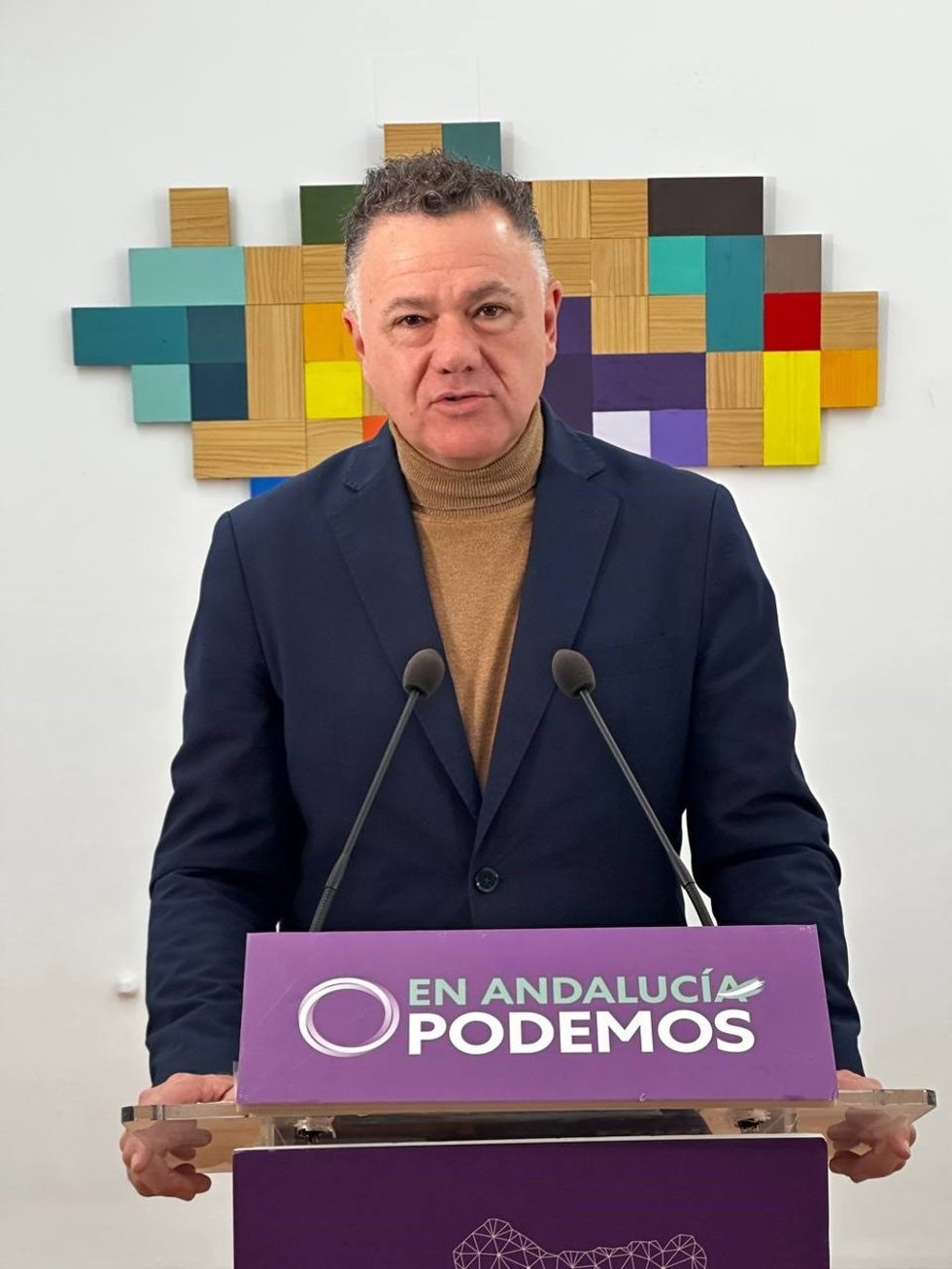 El candidato de Podemos Andalucía a la Junta, Juan Antonio Delgado.