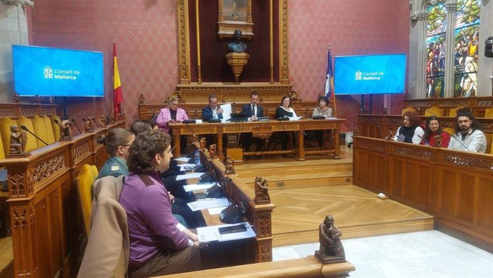 El presidente del Consell de Mallorca, Llorenç Galmés, preside la primera reunión de la Mesa de Coordinación sobre la Prostitución de Mallorca.
