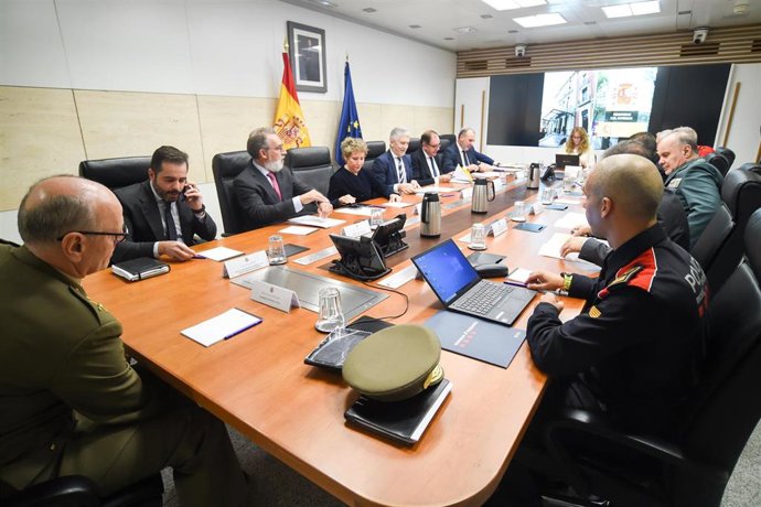 Mesa de Valoración de la Amenaza Terrorista presidida por el ministro del Interior, Fernando Grande-Marlaska