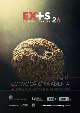 Cartel del Certamen de Nueva Creación Fotográfica Expositivos 26 impulsado por el Consistorio de León en colaboración con León es Photo.