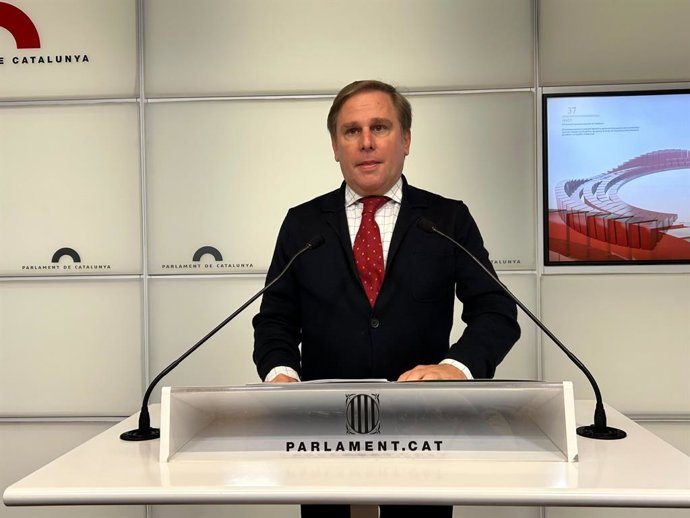 El portaveu de Vox al Parlament, Joan Garriga