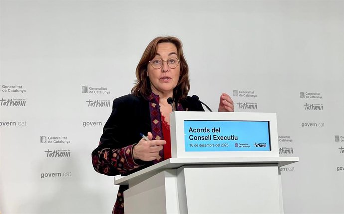 La consellera de Territorio, Vivienda y Transición Ecológica y portavoz de la Generalitat, Sílvia Paneque, en una rueda de prensa tras el Consell Executiu de este martes