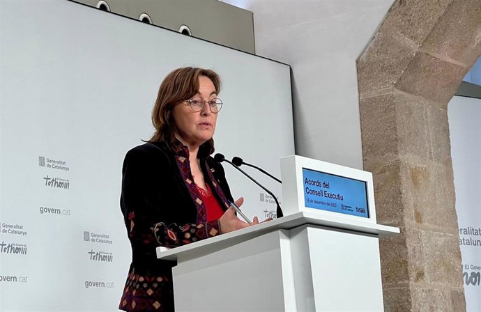La consellera de Territorio, Vivienda y Transición Ecológica y portavoz de la Generalitat, Sílvia Paneque, en una rueda de prensa tras el Consell Executiu de este martes