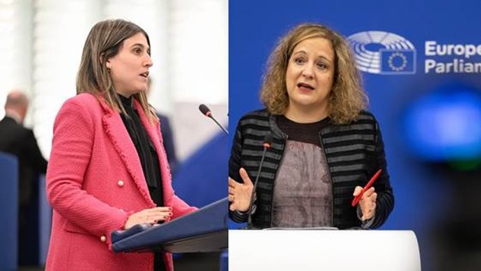 La eurodiputada balear Alícia Homs y la presidenta del Grupo de Socialistas y Demócratas, Iratxe García.