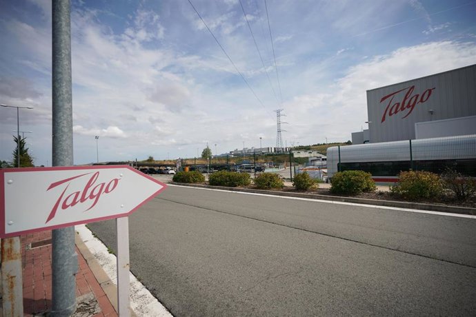 Archivo - Fachada de la planta de Talgo, a 29 de agosto de 2024, en Rivabellosa, Álava