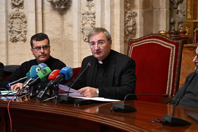Joaquín Alberto Nieva interviene en la presentación del nuevo sistema de protección contra incendios en la Mezquita-Catedral de Córdoba.