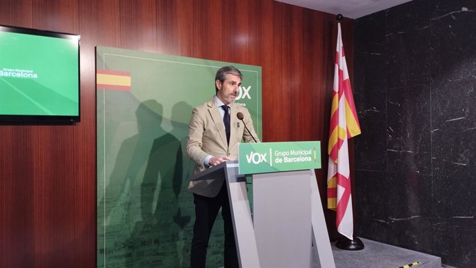 Gonzalo de Oro en una roda de premsa aquest dimecres