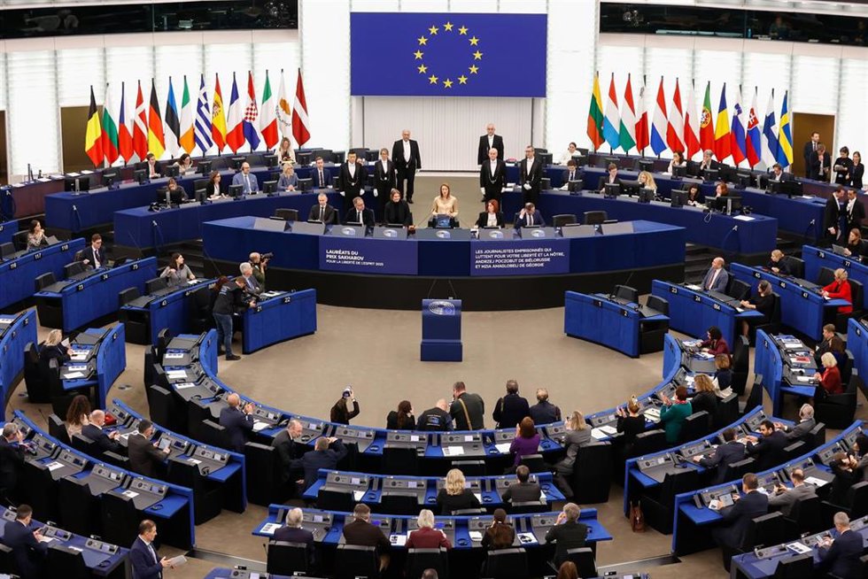 Sesión plenaria del Parlamento Europeo reunido en Estrasburgo (Francia).