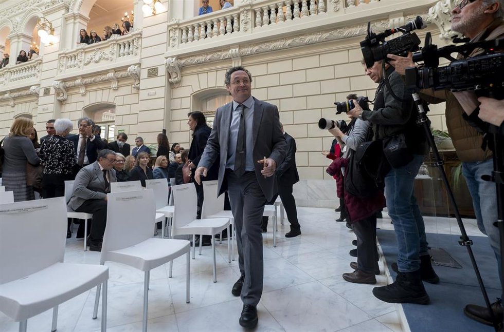 El exfiscal general del Estado, Álvaro García Ortiz a su llegada a la toma posesión de la nueva Fiscal General del Estado en la Fiscalía General del Estado, a 11 de diciembre de 2025, en Madrid (España).