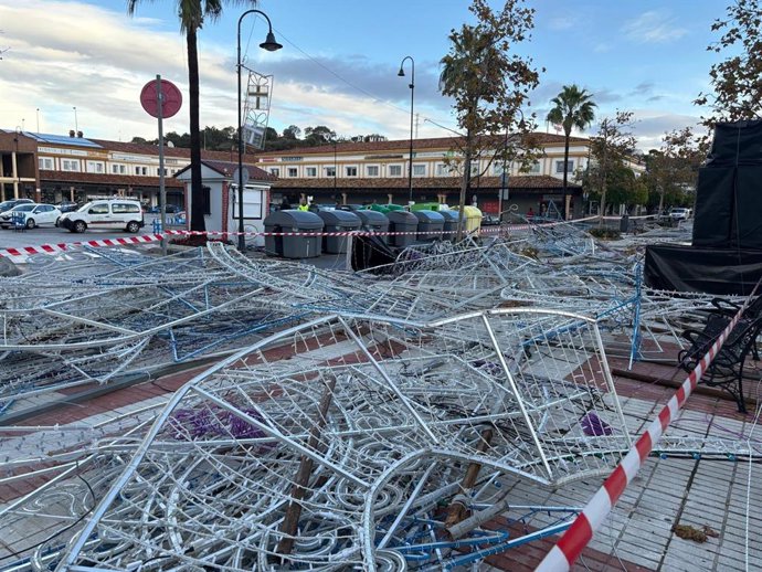 Daños ocasionados por la manga marina en Mijas