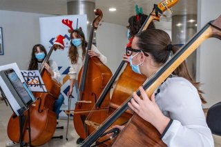 Concierto de la programación de navidad en el Hospital de Jaén