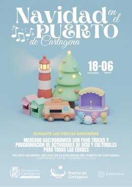 Cartel de la 'Navidad en el Puerto de Cartagena'