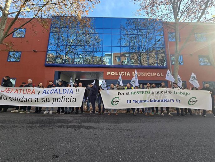 Manifestación de los policías locales.