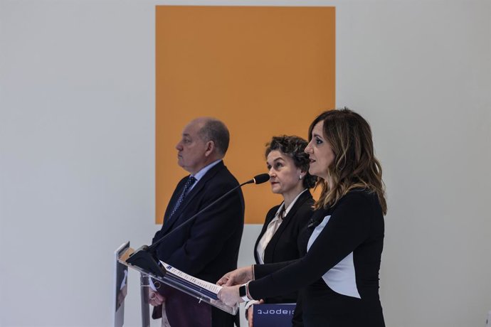 L'alcaldessa de València, María José Catalá, durant una presentació als mitjans en l'Edifici del Rellotge