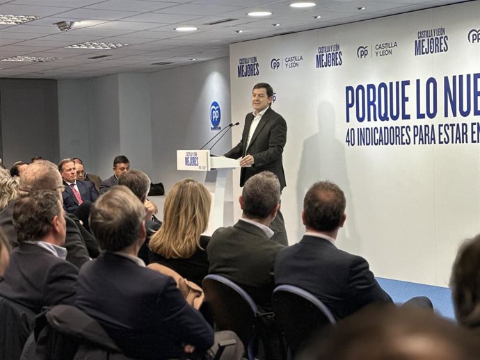 El presidente del PP de Castilla y León, Alfonso Fernández Mañueco, clausura el Comité Ejecutivo Autonómico de la formación.