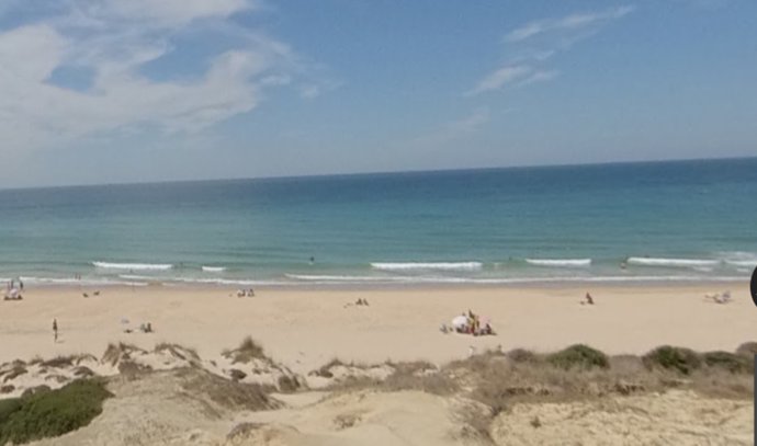 Playa de la Barrosa en Chiclana de la Frontera.