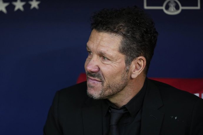 Diego Simeone, head coach of Atletico de Madrid, looks on during the Spanish League, LaLiga EA Sports, football match played between Atletico de Madrid and Valencia CF at Riyadh Air Metropolitano Stadium on December 13, 2025, in Madrid, Spain.
