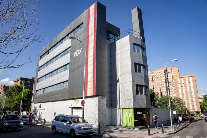 Archivo - Arquivo - Sede da VOX, onde está sendo realizada uma reunião extraordinária do Comitê Executivo Nacional da VOX, em 11 de julho de 2024, em Madri (Espanha). A reunião está ocorrendo depois que os cinco governos regionais dos quais a VOX particip