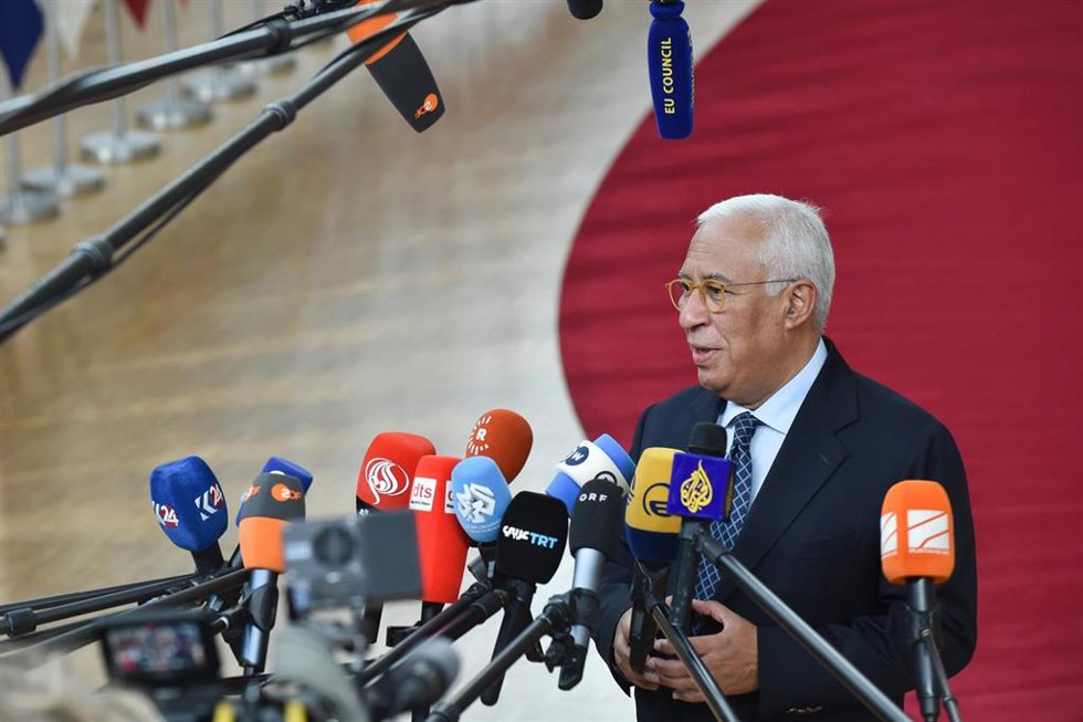 El presidente de Consejo Europeo, António Costa, en declaraciones a la entrada de la reunión de líderes de la UE.
