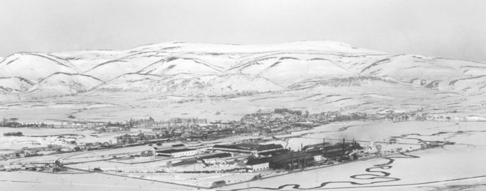Una de las imágenes de la muestra itinerante de la CHE 'Por la cuenca del Ebro', inaugurada en La Casona de Reinosa