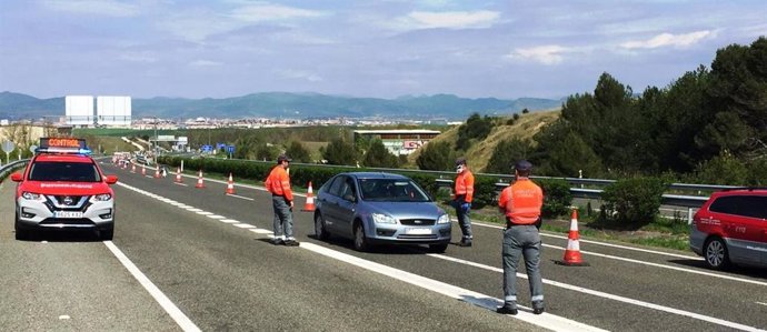 Foto de archivo de un control de tráfico