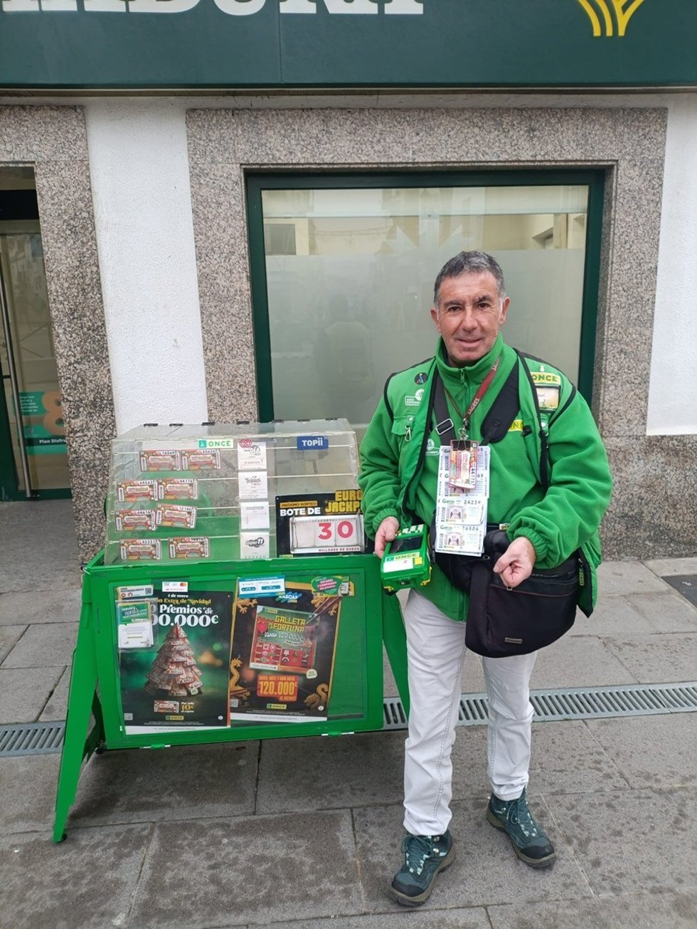 El vendedor de la ONCE Francisco Santano