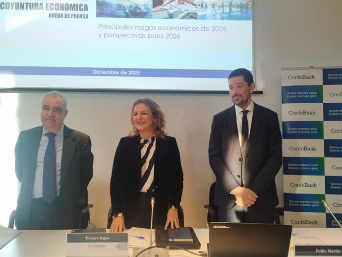 Rueda de prensa de Confebask en Bilbao