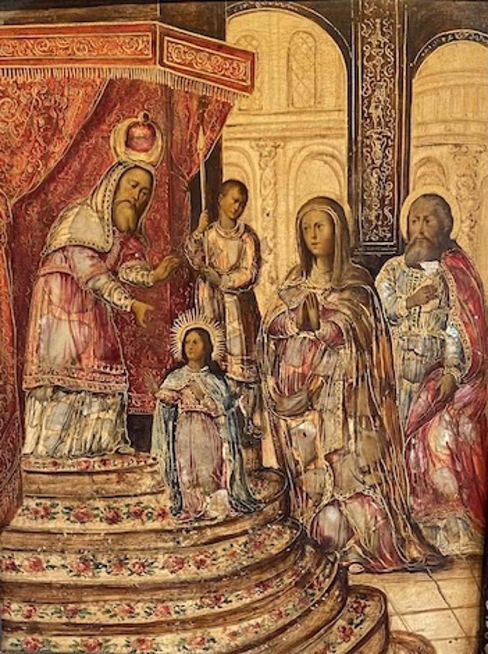 Archivo - La colección adquirida incluye, por un lado, ocho enconchados con escenas de la vida de la Virgen.