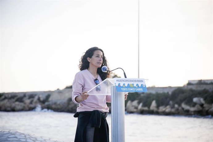 Archivo - Patricia Ramírez, la madre de Gabriel Cruz, da un discurso en la ballena en recuerdo del pequeño para frenar la producción y emisión de un documental sobre el caso de su hijo.