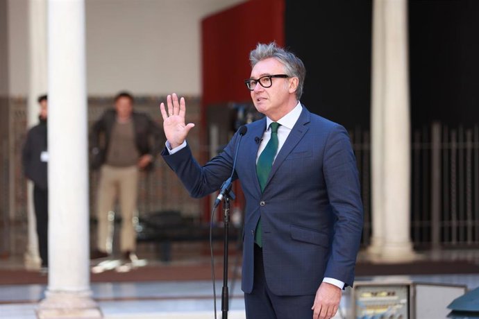 El portavoz del Grupo Vox en Andalucía, Manuel Gavira, en una imagen de archivo. 