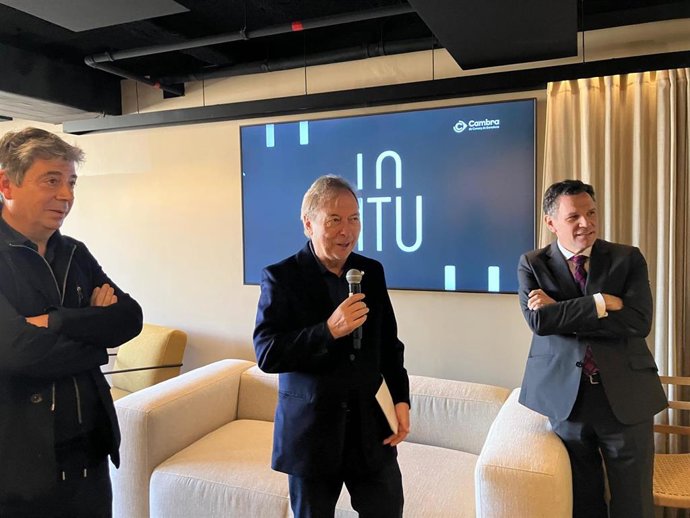 El vicepresidente de la Cámara de Barcelona, Eloi Planes; el presidente, Josep Santacreu, y el director gerente, Roger Guasch.