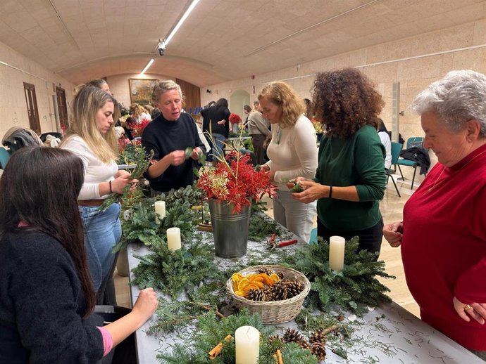 El taller de centros de Navidad