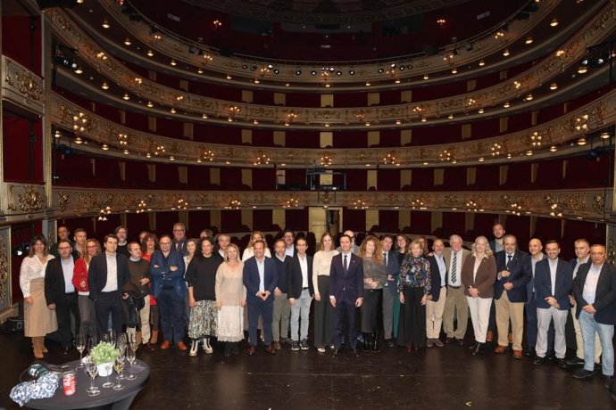 El presidente del Consell, Llorenç Galmés, en la copa de Navidad del Consell.