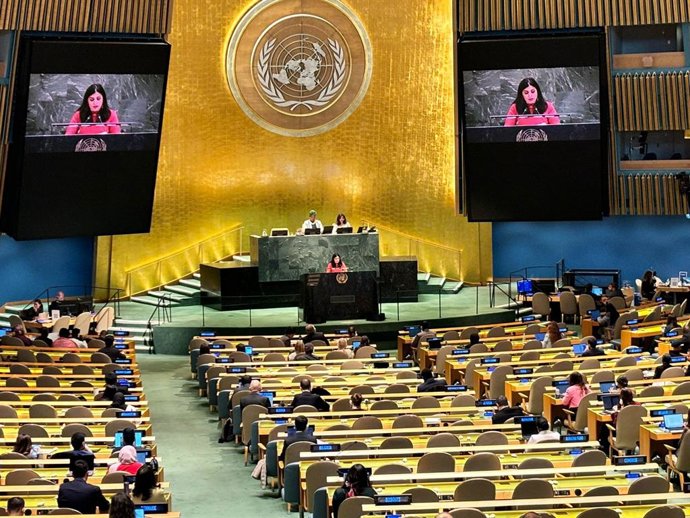 La fundadora y presidenta de Fundación Cibervoluntarios, Yolanda Rueda, ha intervenido este miércoles en la Asamblea General de las Naciones Unidas para reclamar la construcción de una soberanía digital ciudadana