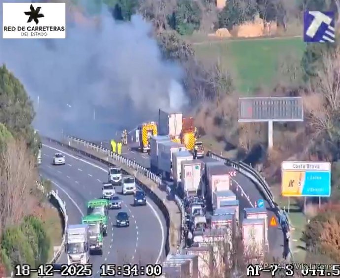 Imatge de l'incident del Servei Català de Trànsit