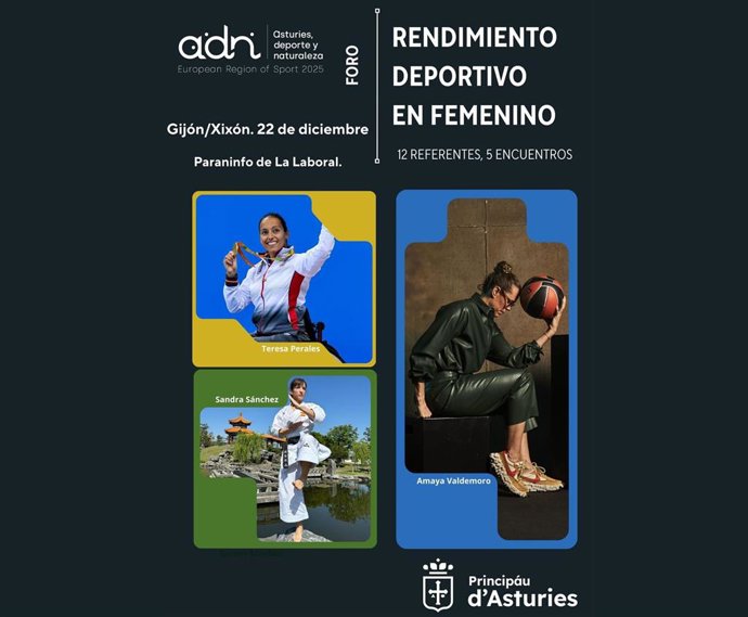 Cartel del foro 'Rendimiento deportivo, en femenino'.