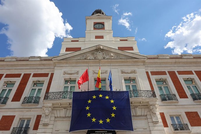 Archivo - Fachada de la Real Casa de Correos, a 2 de julio de 2023, en Madrid (España). Construída a finales de la segunda mitad del siglo XVIII y situada en la parte meridional de la Puerta del Sol, la Real Casa de Correos es actualmente la sede de la pr